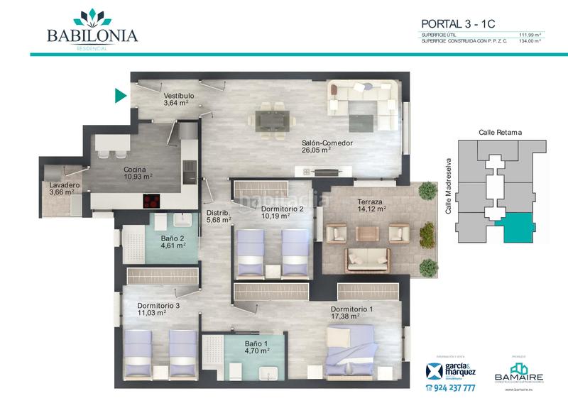 Foto d7b914e6-0620-4dd5-8c57-4683e001ad9b. Appartement 134m<sup>2</sup> dans calle retama 3 dans Ciudad Jardín Badajoz