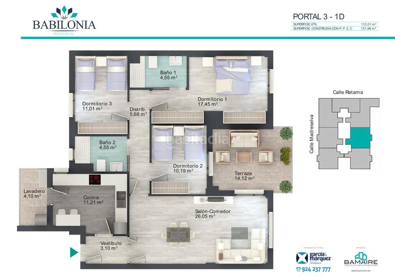 Foto 7d55c56a-823b-469b-a673-261d07b59393. Flat 131m<sup>2</sup> in calle retama 3 in Ciudad Jardín Badajoz