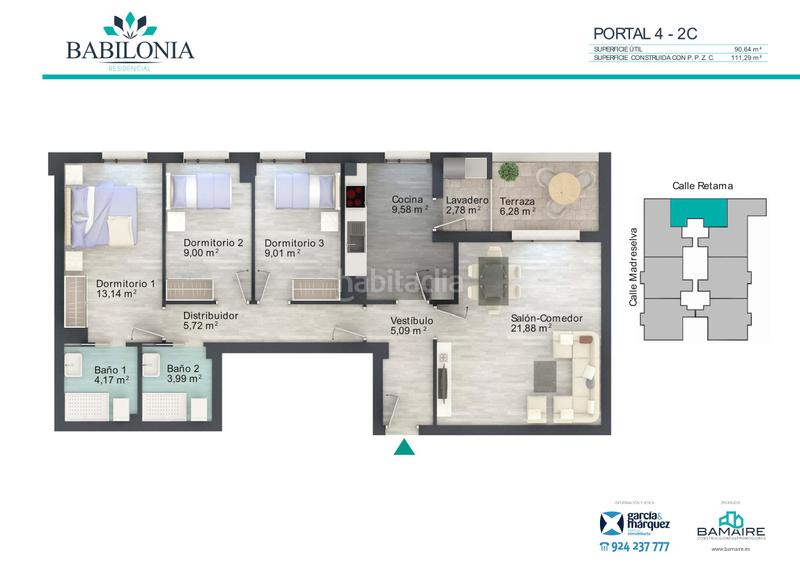 Foto 542d7fcc-8db9-4e88-a6c8-b0662813e42d. Appartement 111m<sup>2</sup> dans calle retama 3 dans Ciudad Jardín Badajoz