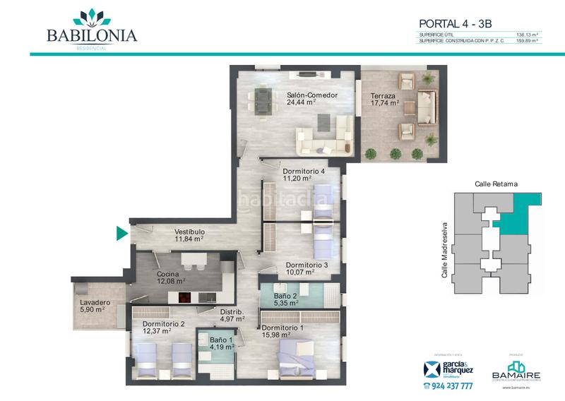 Foto 91b87397-f397-423a-aad6-7df0204318b5. Etagenwohnung 159m<sup>2</sup> in calle retama 3 in Ciudad Jardín Badajoz