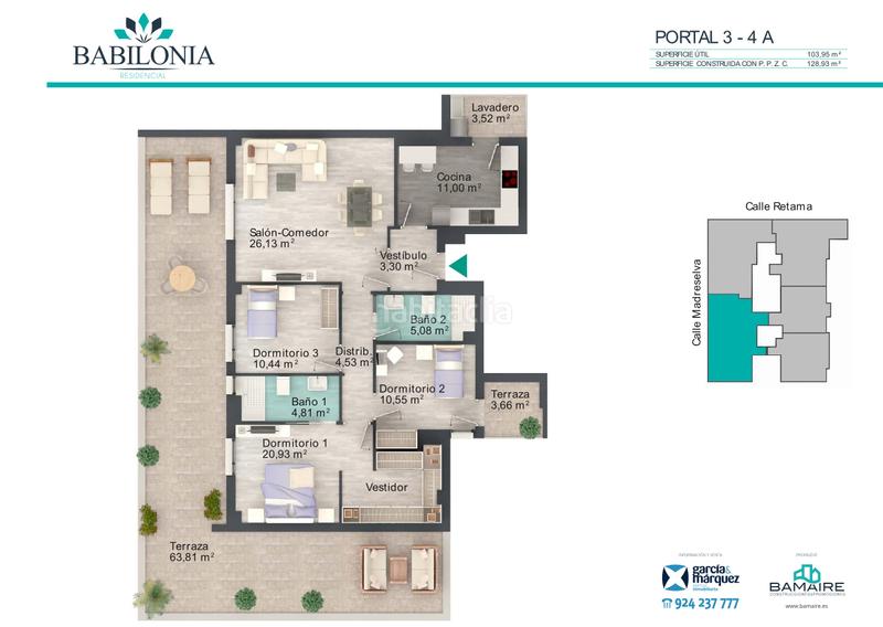 Foto 376f765d-1bd9-4ac8-8385-c3ed9983a3ce. Dachwohnung 128m<sup>2</sup> in calle retama 3 in Ciudad Jardín Badajoz