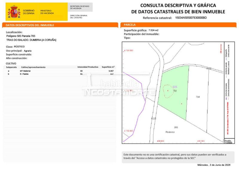 Foto 0dd93f91-eee3-4ca5-9b48-939f7e2160c6. Finca rústica en Dumbría
