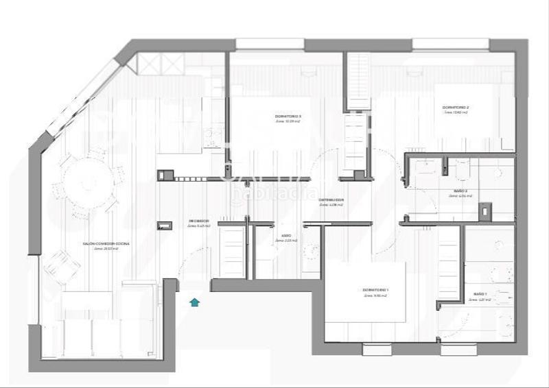 Foto e6a97cce-0eb9-476b-895c-7bbdac25e804. Flat with heating in Almagro Madrid