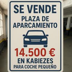Parking coche  Lauaxeta kalea. Venta parcela en kabiezes