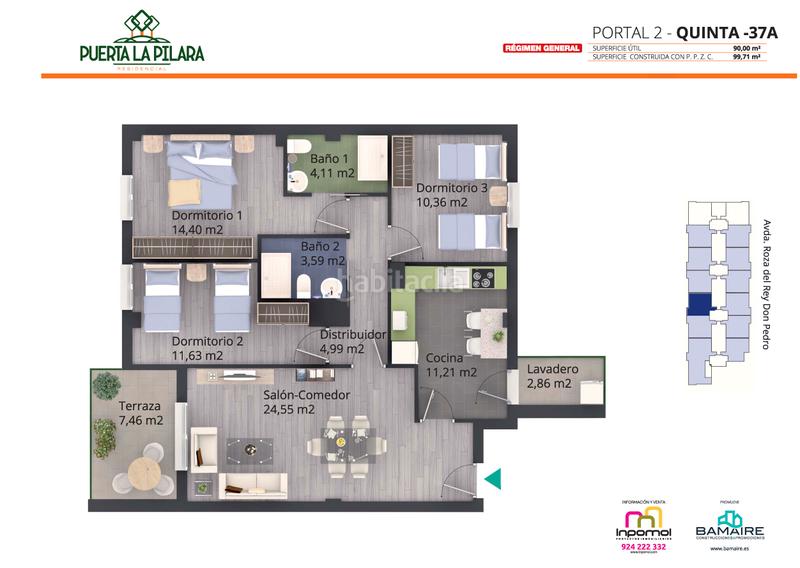 Foto 0e9f1730-b997-4c97-9198-5cf1eaf47fb0. Etagenwohnung 99m<sup>2</sup> mit pool in Carretera de Sevilla - Los Montitos Badajoz