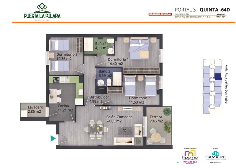 Foto 6d7face2-dcbd-4953-ad63-37c48ec1bbb9. Flat 105m<sup>2</sup> with parking pool in Carretera de Sevilla - Los Montitos Badajoz