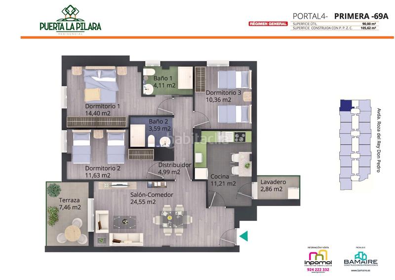 Foto f611d0f0-0a8d-4974-bef5-d7aa85d5bcc8. Appartement avec parking piscine dans Carretera de Sevilla - Los Montitos Badajoz