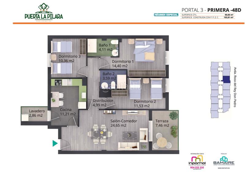 Foto 7b76059a-0ac3-4624-9c27-e2bcccbbde40. Piso 103m<sup>2</sup> en Carretera de Sevilla - Los Montitos Badajoz