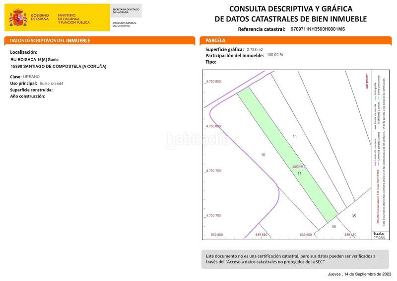Foto c92105f8-f40a-4c07-b534-482aaeb3e837. Terreno residencial parcela urbana en santiago en Santiago de Compostela