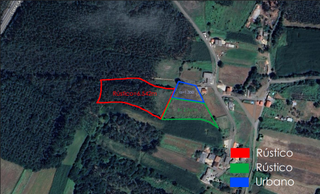Terreny residencial a Coristanco. Son dos fincas, 4.116 m2 urbanizable y 6.541 m2 forestal. se ven