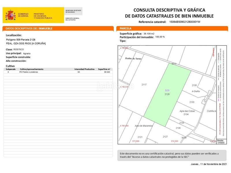 Foto 29259224-c74a-4e54-aabd-43b811beb741. Finca rústica en lugar graña 13 terreno en venta san pedro en Oza dos Ríos
