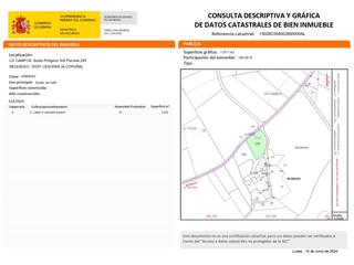 Finca rústica  Campos. Se vende finca urbana en os campos cesuras