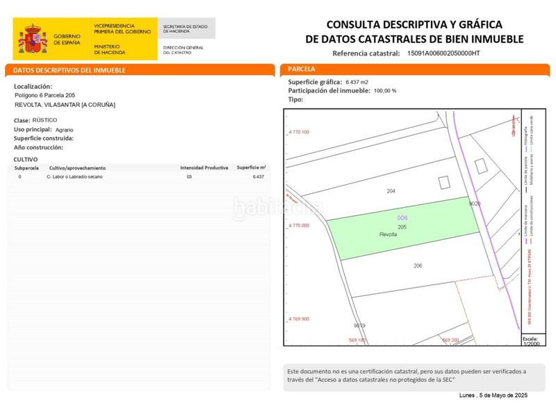 Foto 48ded54c-273c-4abe-bee0-e2fb6ed8081f. Finca rústica se venden fincas rústicas en barbeito en Vilasantar
