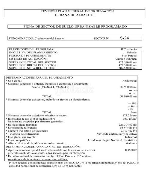 Foto 78ce200b-bea4-4d9d-af85-37a98d4b701b. Terrain résidentiel dans Pedanías - Extrarradio Albacete