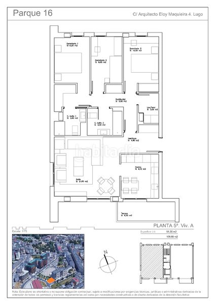 Foto 7c948b5e-b27a-4dec-97c1-0c4a4c000da8. Flat 109m<sup>2</sup> in rúa eloi maquieira arquitecto 10 in A Milagrosa Lugo