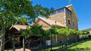 Casa a Meaño. Chalet de piedra con viñedo, árboles frutales y vistas al mar  s