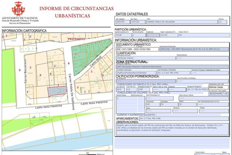 Casa afectada por pai unidad de ejecución pendiente ayuntamiento , sin fecha prevista. no apta para reforma actual en Valencia - Imagen 27