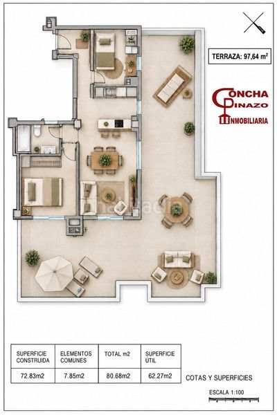Foto 03f5713e-db82-4845-b148-70df10942444. Ático  vpo con terraza esquinera de 98 m2 garaje y trastero 2 hab. y 1 baño , junto a metro Santa Rita. en Paterna