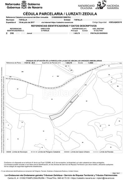 Foto e21d14f0-12a3-4ea0-948c-4cd6e7025b37. Terreno residencial finca rústica en Tafalla