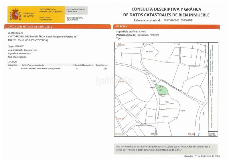 Foto 9e032a3b-9727-41f0-b0ca-333a7bcca2f1. Finca rústica venta parcela sanguiñeda . edificable, buen precio. cerca porriño. en Mos