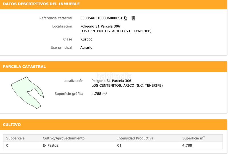 Foto fdda89d8-f893-48ba-bf2b-548bd623b892. Landgut in poligono 31 parcela 306. los centenitos in Arico