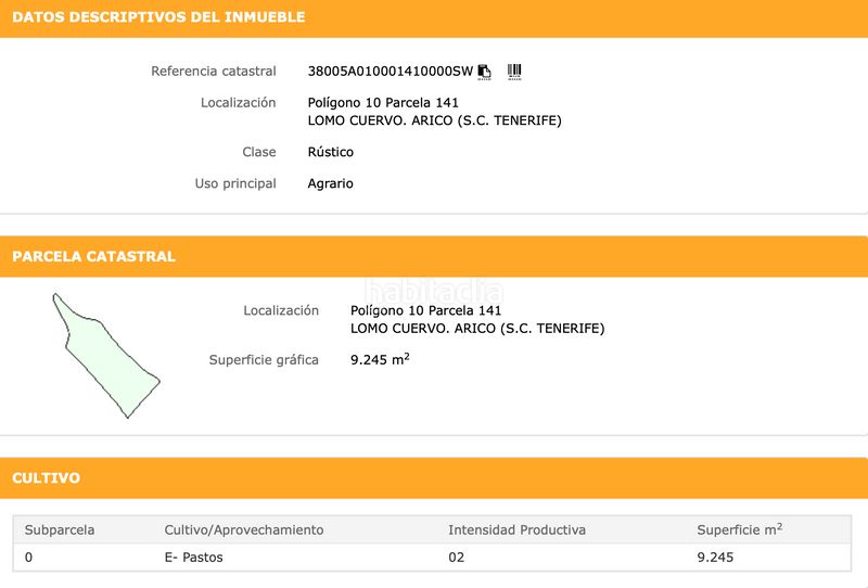 Foto b98f9dbc-f02f-4269-84a8-fd7b61c5a798. Landgut in poligono 10 parcela 141. lomo cuervo in Arico