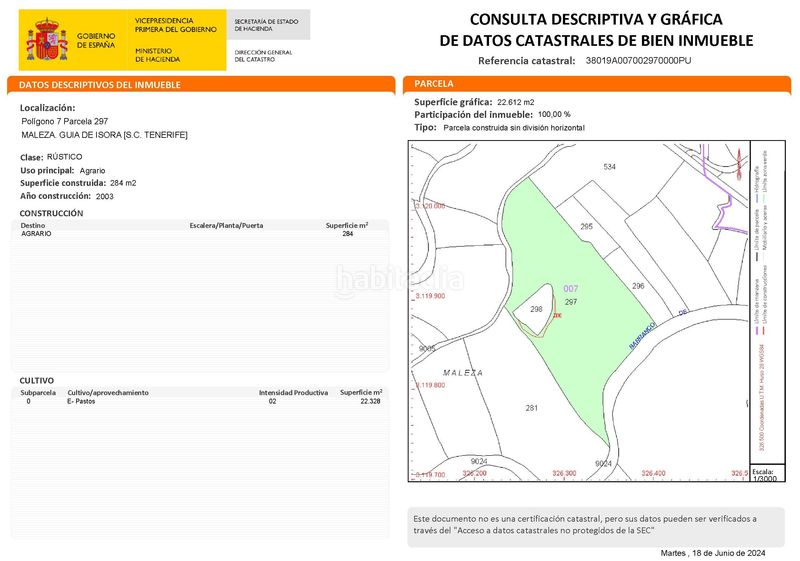 Foto b4c1a1d4-0e03-491c-8620-86f1addcc711. Finca rústica a plaza de tejina 0 a Guía de Isora interior Guía de Isora