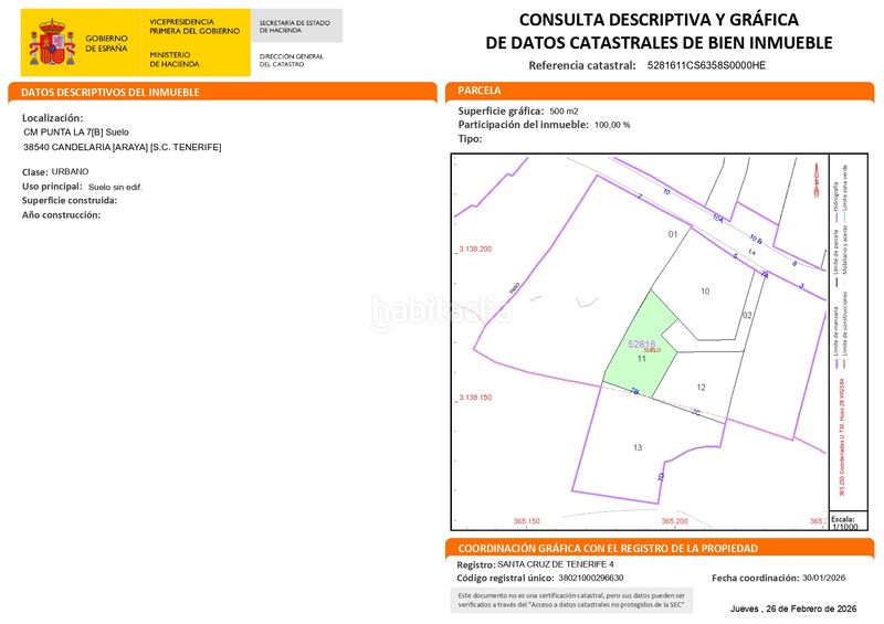 Foto 8f6c0a95-0909-4b6d-a909-282c1e022a15. Terreno residencial en cam. de la punta 5 parcela urbana en Araya, , para construir tu vivienda unifamiliar o pareada con vistas al mar en Candelaria