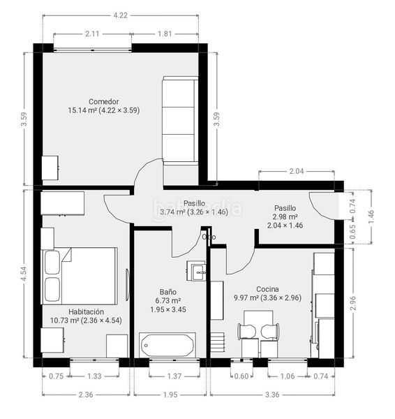 Foto 7c03ec66-2746-4a66-ad6b-2c3f9124eea1. Appartement mit heizung in Sur Ávila