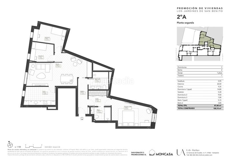 Foto 1efa1211-c451-4472-bcb7-2757532c909b. Flat 107m<sup>2</sup> with heating parking in San Pablo - San Nicolás Valladolid