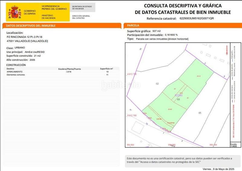 Foto 9b79558a-1bdb-4163-87f0-ba312c671b2d. Parking coche moncasa vende plaza de garaje en el Centro en Valladolid