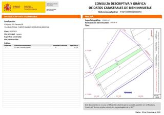 Finca rústica a Centro. Terreno de regadio a la venta