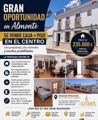 Casa in Almonte. Doble oportunidad en el corazón de almonte casa baja  piso en al