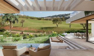 Chalet in Mijas Golf. Villa de diseño contemporáneo con piscina infinity y vistas al g