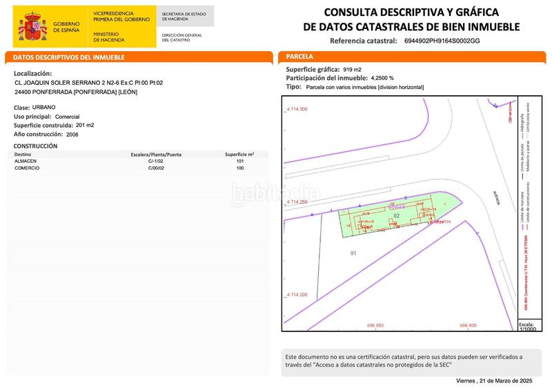 Foto f26b4799-dc73-4153-9698-5169aa2bfbbc. Local commercial dans joaquin soler serrano 2 dans Centro Ponferrada