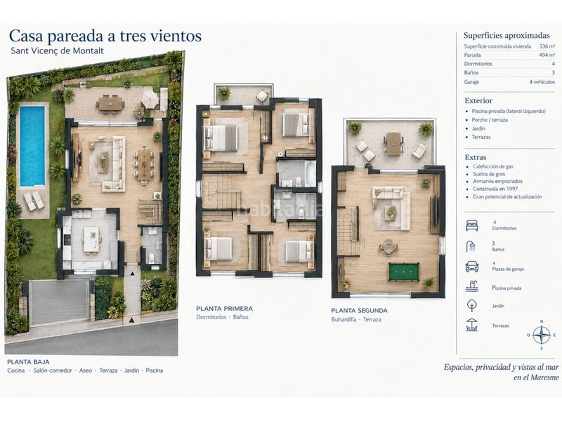 Foto 7cab9dac-b3eb-424a-ac36-3fef321da614. Casa amb calefacció aparcament piscina a Sant Vicenç Platja Sant Vicenç de Montalt