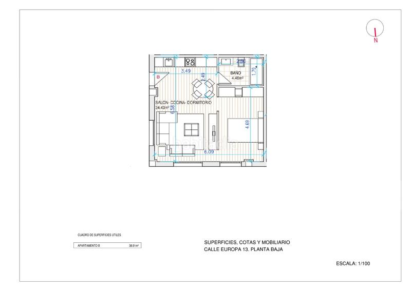 Foto 2ea6e6fa-ad4b-4a41-a073-d3a00ef00e97. Estudio bajo de un dormitorio. recien reformado. en Burgos