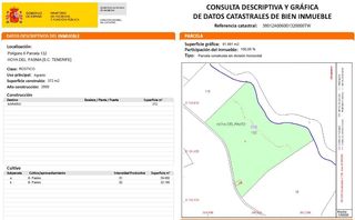 Finca rústica  Tf-28. Terreno rústico en fasnia, disponible estanque de 372 m2. usos p