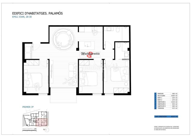 Foto 697f1ee8-fc92-433e-ab09-114c574b66e9. Apartamento oportunidad! último apartamento de 3 habitaciones de obra nueva con ascensor y parquing opcional en Palamós