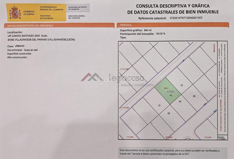 Foto f6c845e6-995d-4e6e-a860-75d9f23c0366. Wohngrundstück in Villadangos del Páramo