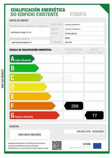 Foto ce83bd19-3dff-4d58-b9e2-e65dae73746e. Casa amb aparcament a Ponteareas