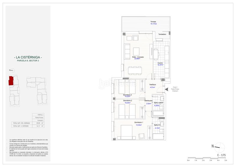 Foto f16dfa6e-874e-47c5-94e9-fce1a3f91643. Appartamento 99m<sup>2</sup> in calle espiga 16 in Cistérniga