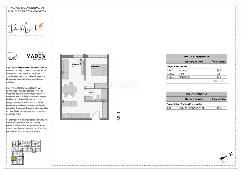 Foto 441bd82f-9f10-43ce-85d5-1790a491f7bd. Etagenwohnung 47m<sup>2</sup> in calle miguel delibes 27 in Covaresa Valladolid