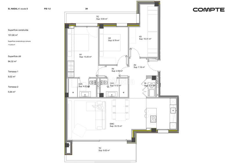 Foto cbf326a6-fc91-4a24-b7fa-39225a11112a. Flat 84m<sup>2</sup> in carrer de la laura 53 in El Sucre-El Nadal Vic