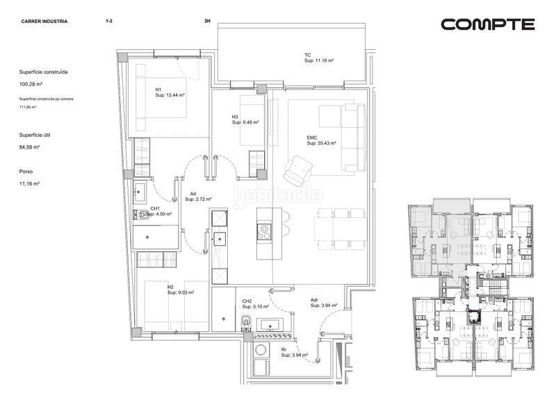 Foto 8d7a2185-5be7-478c-9d8b-cfa050d1d6ae. Appartamento 84m<sup>2</sup> in carrer de la indústria 7 in Caputxins-Ambulatori Vic