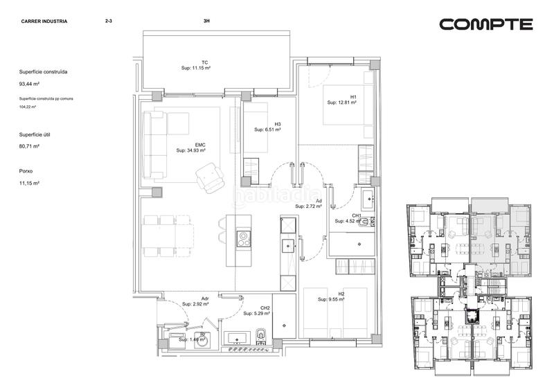 Foto 3faeca44-7592-496a-91bc-c12bac07f640. Appartement 80m<sup>2</sup> dans carrer de la indústria 7 dans Caputxins-Ambulatori Vic