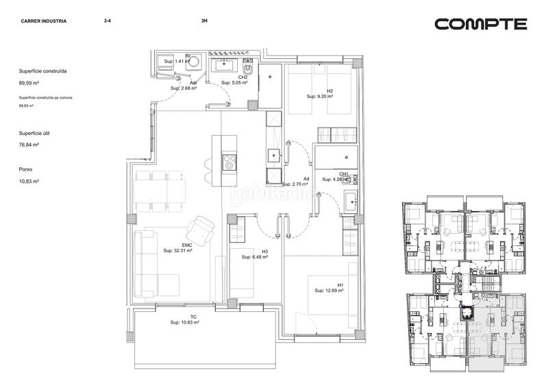 Foto 8786f3c8-7c9c-4b9a-93b7-7b81d9618cc3. Flat 76m<sup>2</sup> in carrer de la indústria 7 in Caputxins-Ambulatori Vic