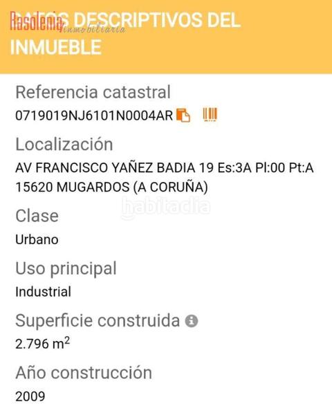 Foto a745823e-0246-4b75-92c6-b8fe881365a1. Nave industrial en francisco yañez badia 19 nave industrial a coruña en venta en Mugardos