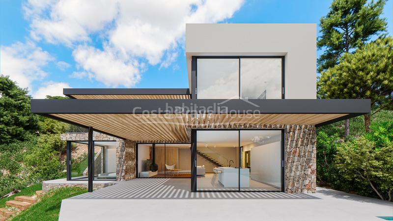 Foto ae8dd9b2-9336-48b2-859a-aacc1af0960f. Casa villa de obra nueva en sa riera con vistas al mar y piscina privada, entrega en 2026 en Begur