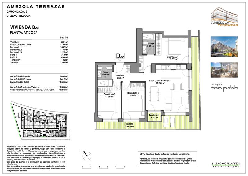 Foto c77bbfec-1e11-480c-9c0a-e8dd1179f53e. Penthouse 124m<sup>2</sup> in moncada kalea 3 in Rekalde Centro Bilbao